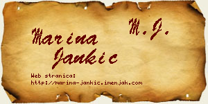 Marina Jankić vizit kartica